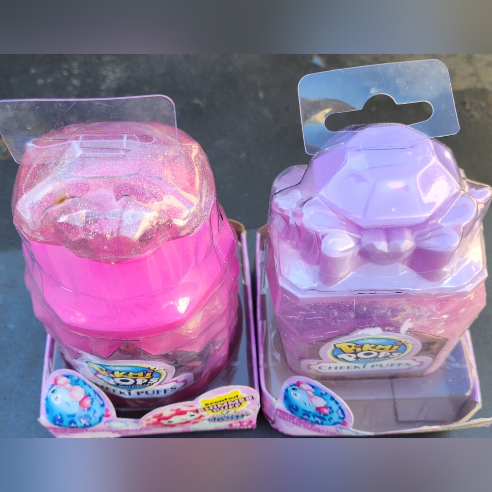 A Bundle of 2 Pikmi Pops scented shimmer puff plush toy- New! COLORS MAY VARY - Picture 3 of 4